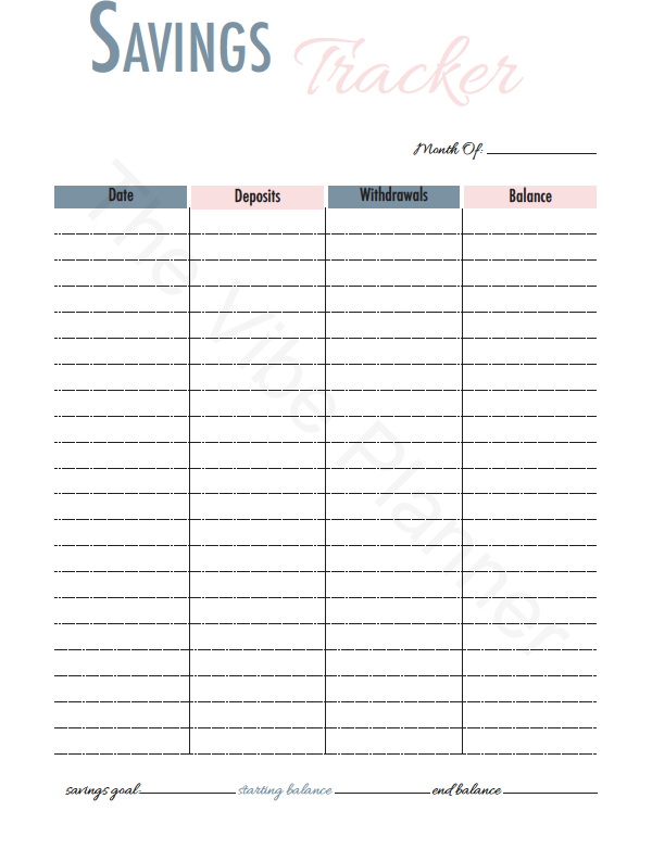Fitness & Finance Printable Worksheet | Goodnotes Compatible - The Vibe Planner